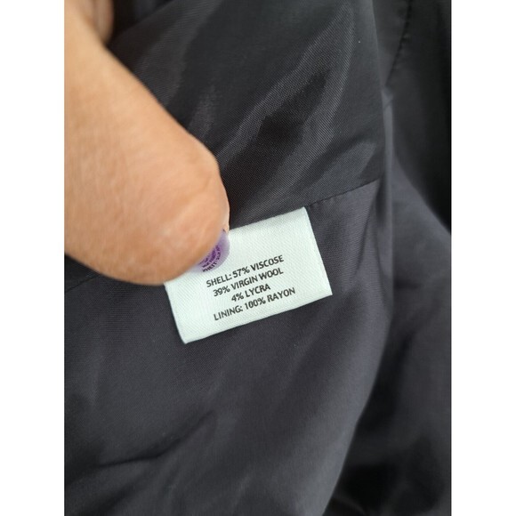 Eileen Fisher Blazer Jacket Women Open Front Pockets Black XL 1X - Picture 3 of 7